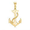 Thumbnail Image 1 of Anchor with Rope Necklace Charm in 10K Gold