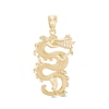 Textured Dragon Charm in 10K Gold
