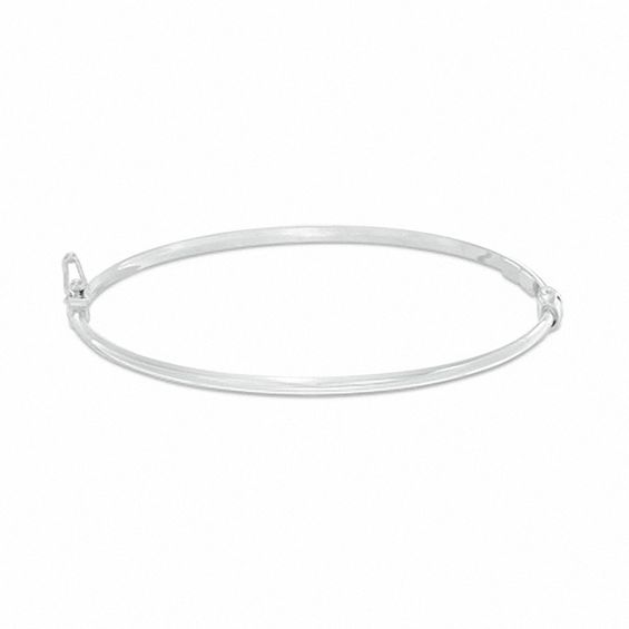 Made in Italy 2.5mm Bangle in 10K White Gold