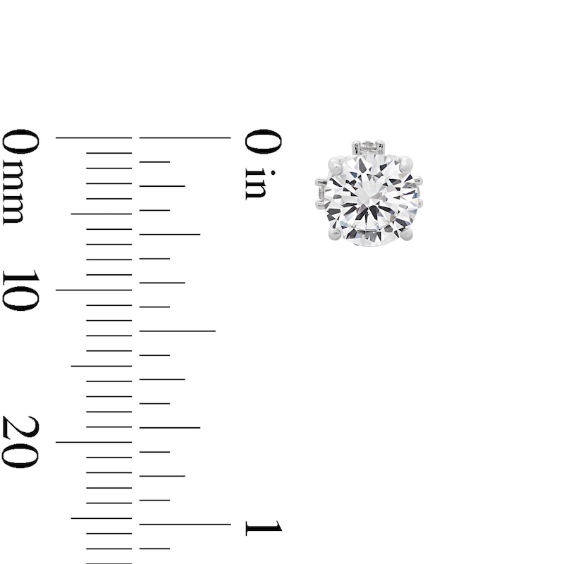 Main Image 2 of 6.25mm Cubic Zirconia Heart Stud Earrings in Sterling Silver