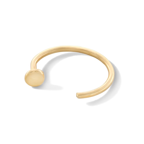 14K Semi-Solid Gold Nose Ring - 22G 5/16"