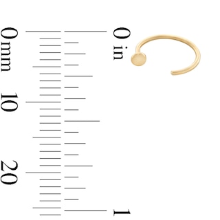 14K Semi-Solid Gold Nose Ring - 22G 5/16"