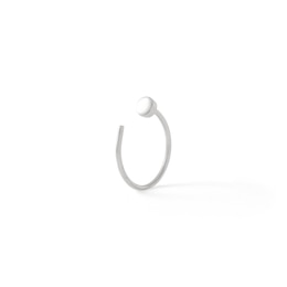 14K Solid White Gold Nose Ring - 22G 5/16&quot;
