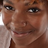 Thumbnail Image 3 of 14K Solid White Gold Nose Ring - 22G 5/16"
