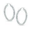 Thumbnail Image 0 of 40mm Beaded Hoop in Sterling Silver