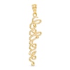 Thumbnail Image 1 of Cursive "believe" Necklace Charm in 10K Gold