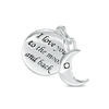 Thumbnail Image 1 of White Crystal Disc and Moon Charm in Sterling Silver