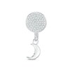 Thumbnail Image 2 of White Crystal Disc and Moon Charm in Sterling Silver