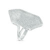 Thumbnail Image 0 of Cubic Zirconia Hexagon Cluster Ring in Sterling Silver - Size 7