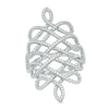 Thumbnail Image 0 of Cubic Zirconia Loose Braid Ring in Sterling Silver - Size 7