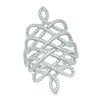 Thumbnail Image 0 of Cubic Zirconia Loose Braid Ring in Sterling Silver - Size 7