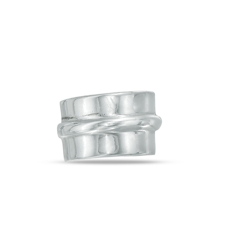 Main Image 1 of Single Ribbed Ear Cuff in Sterling Silver