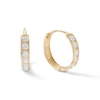 Thumbnail Image 0 of Cubic Zirconia 9mm Huggie Hoop Earrings in 10K Solid Gold