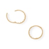 Cubic Zirconia 9mm Huggie Hoop Earrings in 10K Solid Gold