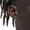 Cubic Zirconia 9mm Huggie Hoop Earrings in 10K Solid Gold