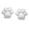 Child's Paw Print Stud Earrings in Sterling Silver