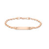 Thumbnail Image 1 of Child's Mirror Heart ID Bracelet in 10K Rose Gold - 5.5"