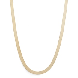 Made in Italy 035 Gauge Herringbone Chain Necklace in 10K Gold - 18&quot;