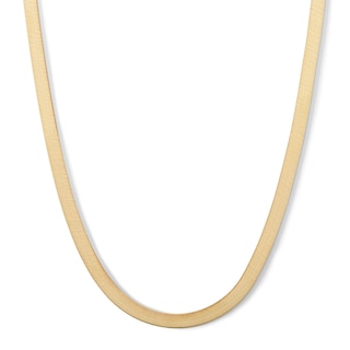 10K Solid Gold Herringbone Chain Made in Italy