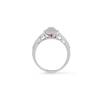 Thumbnail Image 2 of 1/5 CT. T.W. Composite Diamond and Pink Sapphire Accent Double Frame Promise Ring in Sterling Silver