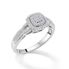 Thumbnail Image 4 of 1/5 CT. T.W. Composite Diamond and Pink Sapphire Accent Double Frame Promise Ring in Sterling Silver