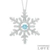 Thumbnail Image 1 of 4mm Swiss Blue Topaz Snowflake Pendant in Sterling Silver