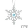 Thumbnail Image 0 of 4mm Swiss Blue Topaz Snowflake Pendant in Sterling Silver