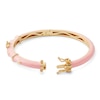 Thumbnail Image 1 of Child's ©Disney Minnie Mouse and Heart Enamel Bangle in Brass with 18K Gold Plate - 6"