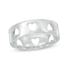 Thumbnail Image 0 of Cutout Heart Band in Sterling Silver - Size 8