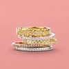 Thumbnail Image 2 of Cubic Zirconia Stackable Band in Sterling Silver with 18K Rose Gold Plating - Size 7