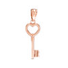 Thumbnail Image 1 of Heart Top Key Charm in 10K Rose Gold