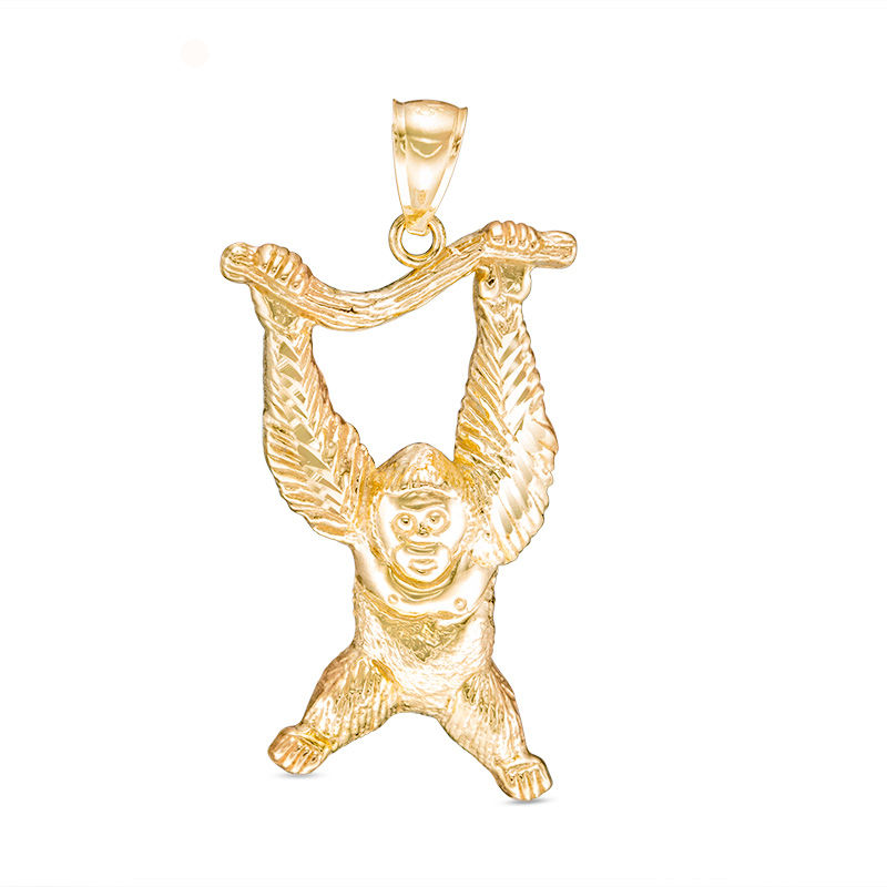 Main Image 1 of Hanging Monkey Charm in 10K Yellow Gold