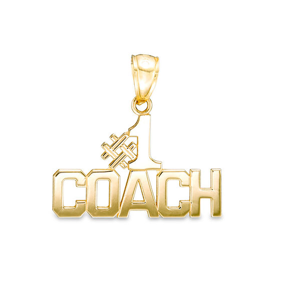 "#1 COACH" Charm in 10K Yellow Gold