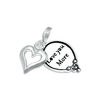 Thumbnail Image 1 of Oxidized "Love you More" with Heart Dangle Bracelet Charm in Sterling Silver