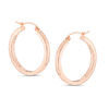 Thumbnail Image 0 of 25mm Diamond-Cut Inside-Out Hoop Earrings in 14K Rose Gold