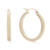 Thumbnail Image 1 of 14K Hollow Gold Diamond-Cut Inside-Out Hoops