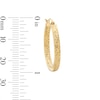 Thumbnail Image 5 of 14K Hollow Gold Diamond-Cut Inside-Out Hoops