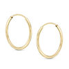 20mm Hoop Earrings in 14K Tube Hollow Gold