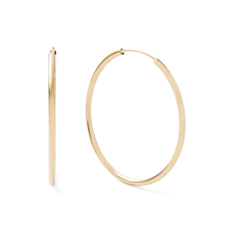 Main Image 1 of 30mm Hoop Earrings in 14K Tube Hollow Gold