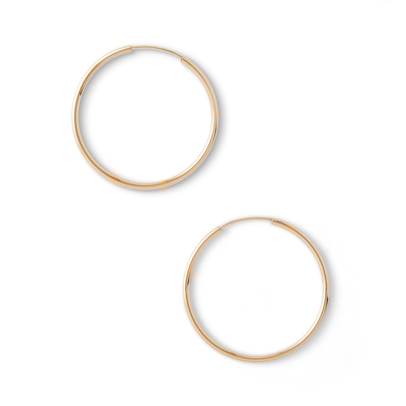 Main Image 2 of 30mm Hoop Earrings in 14K Tube Hollow Gold