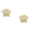 Child's Cubic Zirconia Butterfly Stud Earrings in 14K Gold