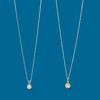 Child's 3mm Cubic Zirconia Frame Pendant in 10K Gold - 13"