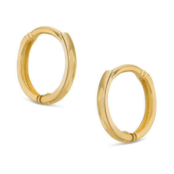 Child's Thin Huggie Hoop Earrings in 14K Gold