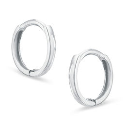 Child's 14K White Gold Thin Huggie Hoops