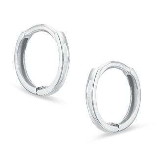Child's 14K White Gold Thin Huggie Hoops