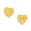 Thumbnail Image 1 of Child's Diamond-Cut Heart Stud Earrings in 14K Gold