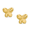 Child's Diamond-Cut Butterfly Stud Earrings in 14K Gold
