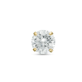5mm Cubic Zirconia Solitaire Stud Singlet in 10K Gold