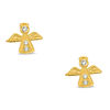 Child's Cubic Zirconia Angel Stud Earrings in 14K Gold