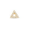 Cubic Zirconia Open Triangle Stud Singlet in 10K Gold